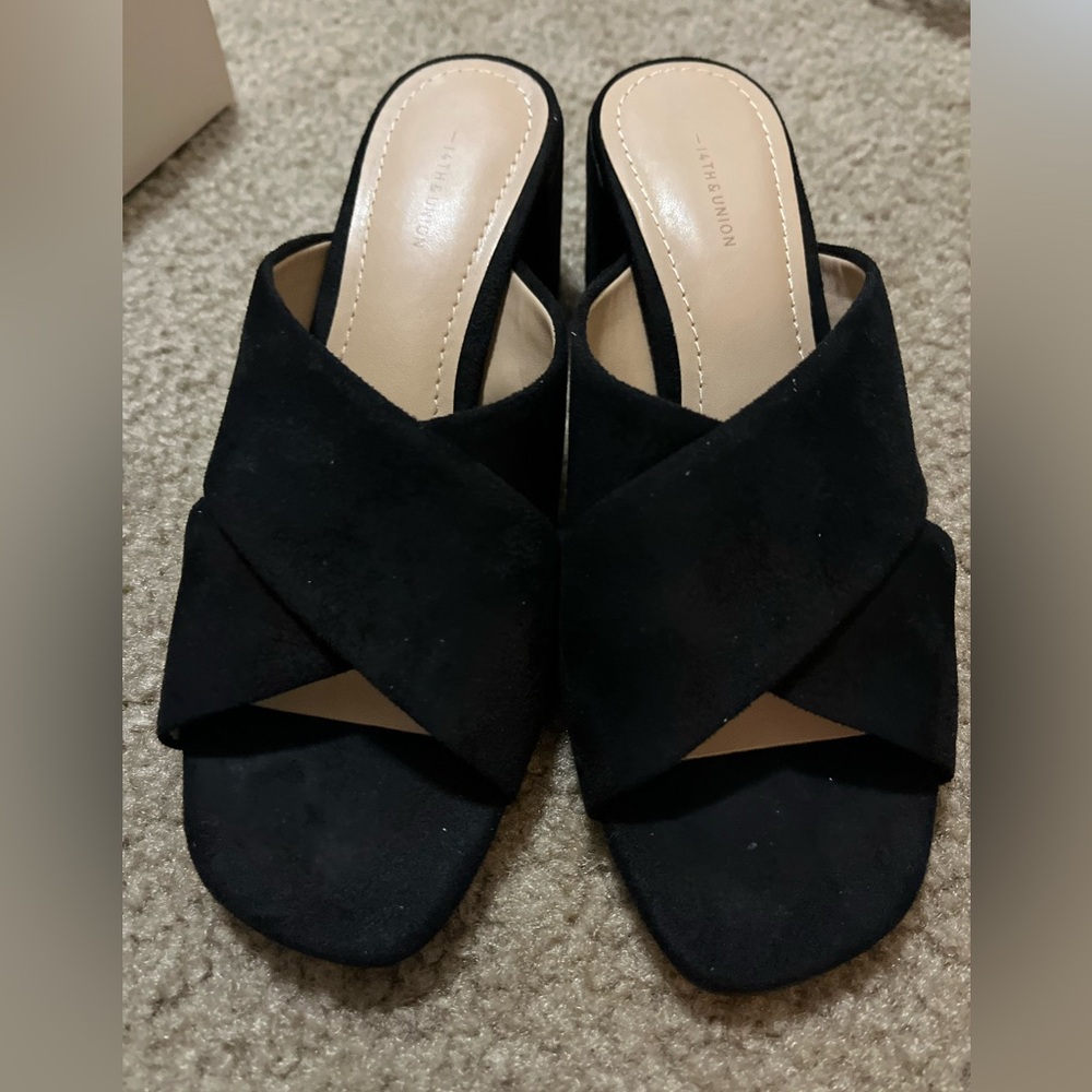 NIB 14th & Union Women's Hollie Mules in black, 6